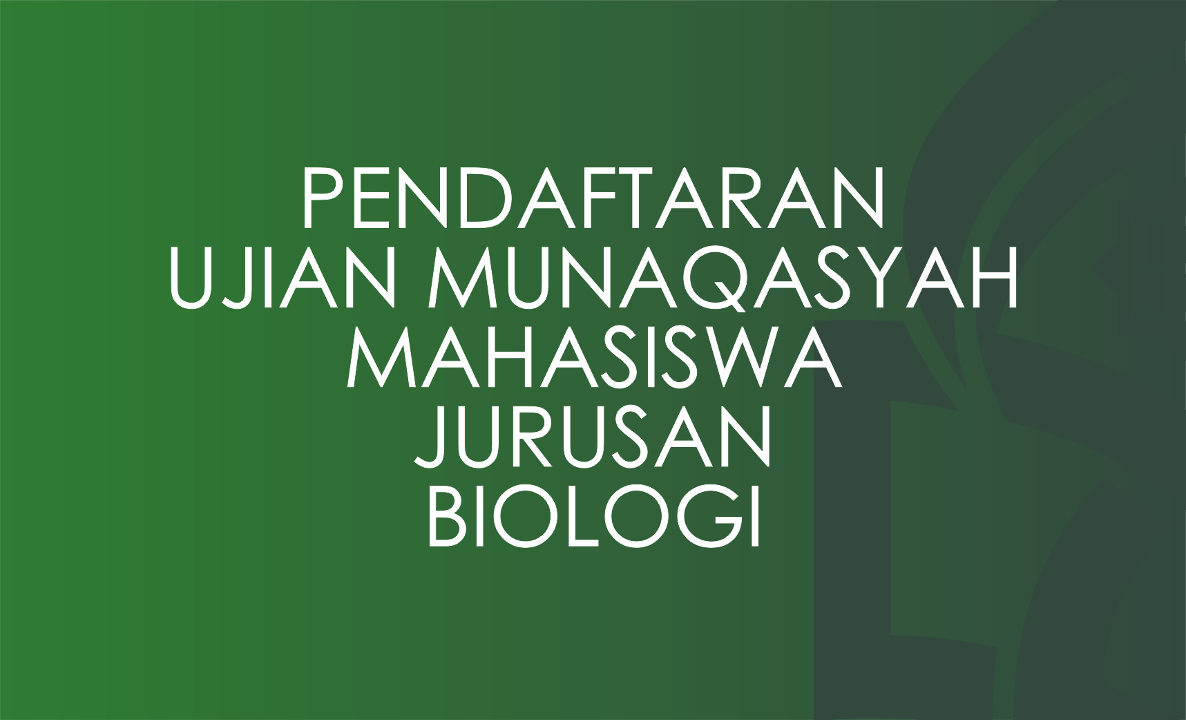 Pendaftaran Ujian Munaqasyah