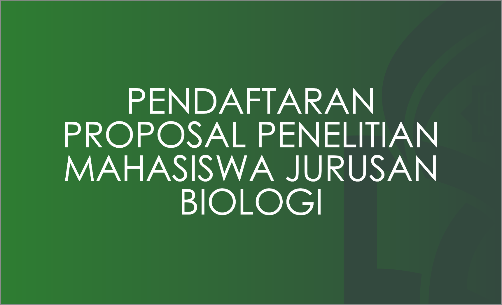Pendaftaran Seminar Proposal