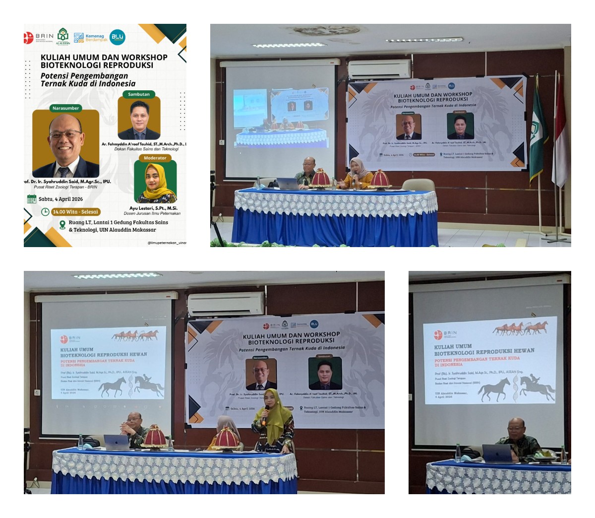Kuliah Umum dan Workshop Bioteknologi Reproduksi dengan tema “Potensi Pengembangan Ternak Kuda di Indonesia”