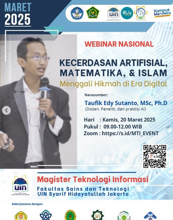Webinar Nasional FST UIN Jakarta Angkat Tema AI, Matematika, dan Islam: Kolaborasi Antar PTKIN dan Perguruan Tinggi Swasta Se-Indonesia